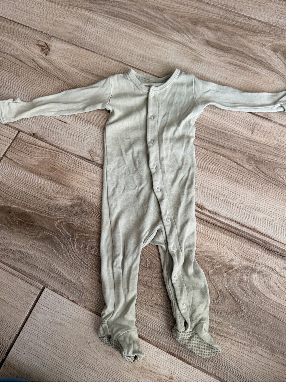 L'ovedbaby Sage Green Footed One-Piece